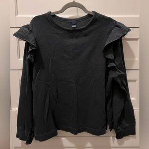 Old Navy Ruffle Shoulder Long Crop Top Plus Size